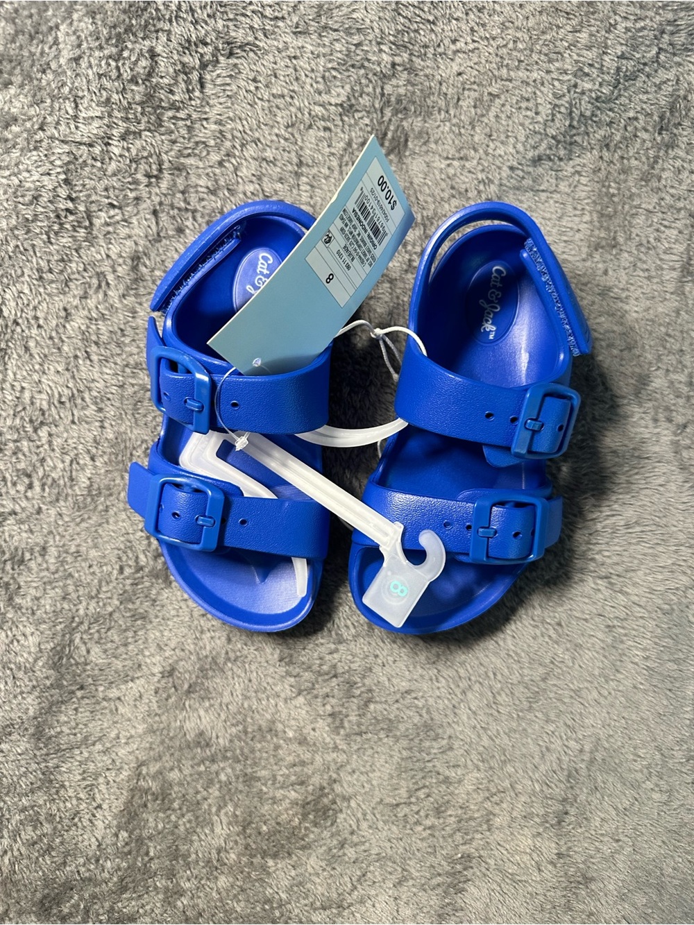 Cat & Jack Bright Blue Double Buckle Kids Sandals